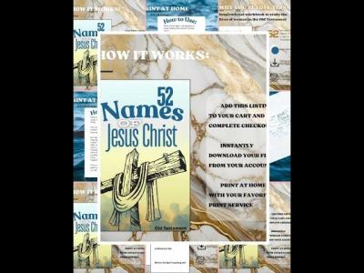 52 Names of Jesus Christ Study Guide  Old Testament ChristCentered Scripture Study  Christian ...