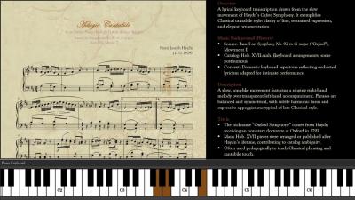 Adagio Cantabile in Dmajor Hob.XVIIAnh  Haydn  Piano Study Guide Music Sheet