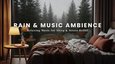 Cozy Bedroom Sleep Music with Rain Sounds  Soft Piano  Deep Relaxation  002