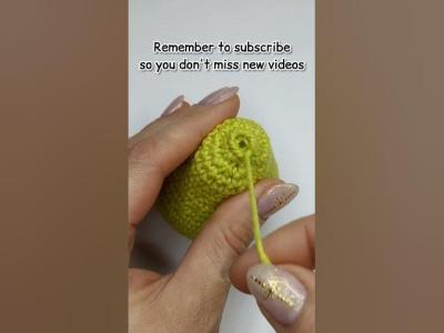 Crochet Pear Step by Step Tutorial crochetfood crochetforbeginners easycrochet amigurumi