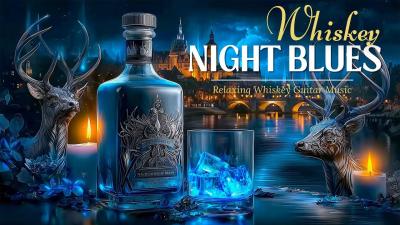 Deep Night Whiskey Blues  Soft Slow Blues Music for Calm Work Reflection  Quiet Hours
