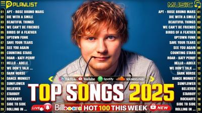 Dua Lipa Bruno Mars Adele Ed Sheeran Maroon 5 Rihanna The Weeknd Billboard Top 50 This Week