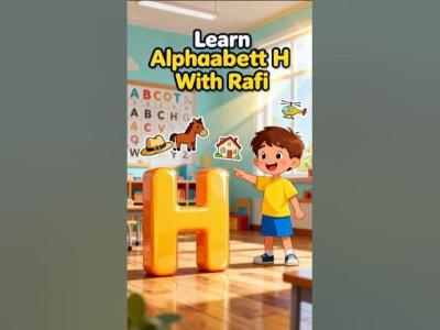 H is for Hat Horse House  Helicopter Learn Alphabet H with Rafi kinderminds abcs