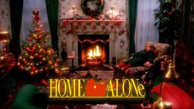 Home Alone  Cozy Fireplace  Ambient Soundscape