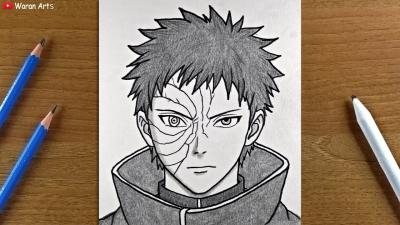 How to Draw Obito Uchiha  Naruto Shippuden Step by Step Tutorial  Easy Anime Drawing