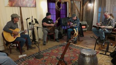 How to get fired from a unplugged jam session with Jim Snyder When a Child Is Born cover.