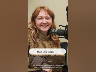 New Year New You  podcast promo for Honors Spotlight featuring Lena Eccles mtsuhonors podcast