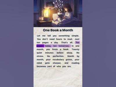 Read One Book a Month  Build a Better Mind  English Reading and Listening Practice motivation