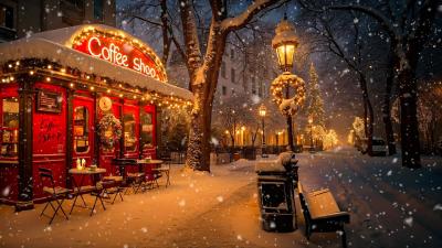Snowy Winter Night Ambience  Rhythmic and Deep Jazz Music for a Quiet Mood  Winter Jazz