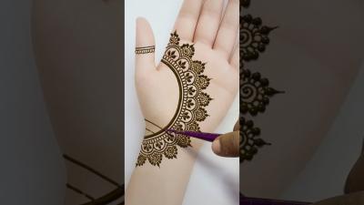 Super Easy Mehndi Design Step by Step  Simple  Clean Front Hand Mehndi Art