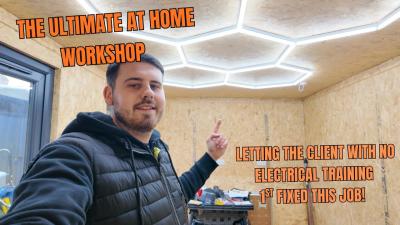 The Ultimate at home workshop  I let the customer with no electrical training 1st this job