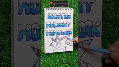 Winter Vacation Holidays Homework Front Page Design Ideas shorts frontpage vacation winter