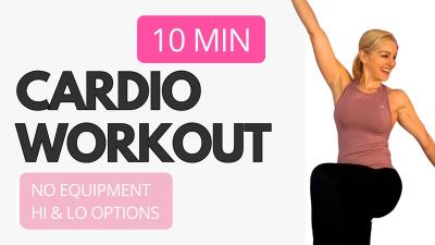 10 Minute Cardio Blast Workout Quick Sweaty  Fun Fat Burn at Home