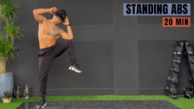20 MIN STANDING ABS HIIT Workout  BELLY FAT BURN At Home No Equipment