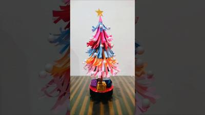 3d Christmas tree using papershorts papertree craft christmas papercrafttutorial