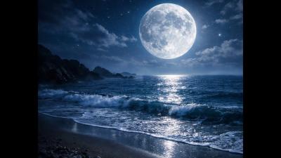 6 Hours of Moonlit Ocean Waves  Piano  Deep Sleep Focus Meditation Anxiety Relief