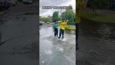 BEHIND THE SCENES IN THE RAIN  shorts