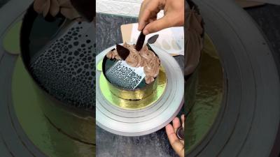 Chocolate mirror glaze cake decorating trending shorts shortsfeed