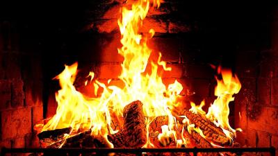 Cozy Fireplace 4K 12 HOURS. Fireplace with Crackling Fire Sounds. Fireplace Ambience