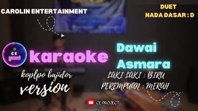 DAWAI ASMARA  H.RHOMA IRAMA  KARAOKE  duet nada dasar D  koplo bajidor version