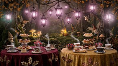 Enchanted Forest Tea Party Ambience  Soft Forest Sounds for Relaxation  Calm