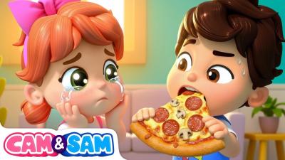 Family Pizza Party Sharing is Caring  Nursery Rhymes  Kids Songs  Cam  Sam