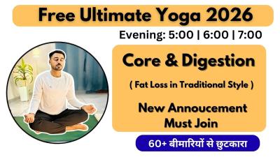  Free Live Yoga Live  Core  Digestion  Weight Loss Spcl  29 Jan  Eve Subhash Yogakro Live