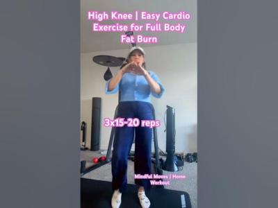 High Knee  Easy Cardio Exercise for Full Body Fat Burntrending homeworkout fitnessshorts