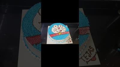 How to make doremon cake baking tutorial youtubeshorts shortsvideo trendingshorts