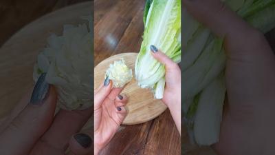 KITCHEN TIPS  Remove Lettuce Stems in Seconds shorts