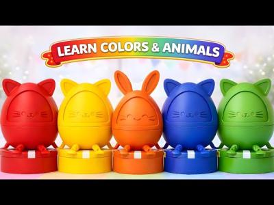 Learn Colors  Animals with Eggs  Educational Video for Kids