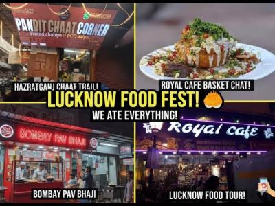 Lucknow Street Food Tour Famous Basket Chaat at Royal Cafe  Hazratganj Chaat Trail 