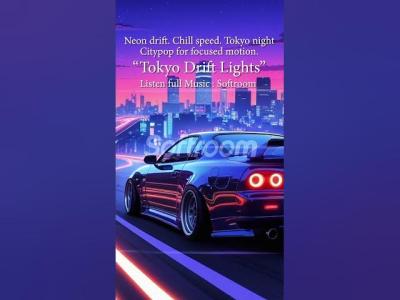 Neon drift. Chill speed. Tokyo night Citypop for focused motion TokyoDriftVibes softroom