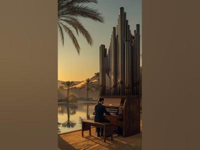 Oasis Sunset Pipe Organ Music for Relaxation  Focus
