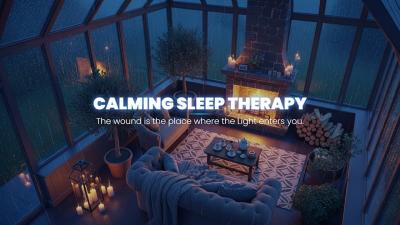 Peaceful Kalimba  Soft Rain  Relaxing Sleep Music Stress Relief Meditation Music