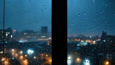 Rain on Window Sound  Deep Sleep City Ambience at Night  Relaxing Rain Sounds for Anxiety  Focus