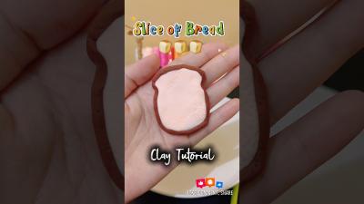 Slice of bread  Clay Tutorial  Clay Food  craft shortsvideo youtubeshorts ytshorts