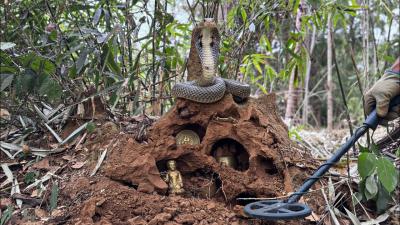 UNBELIEVABLE We Broke Open a Termite Mound What We Found Inside treasurehunt metaldetecting