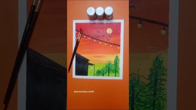  Very easy Painting  Oil Pastels Art painting artshorts easytutorial shorts