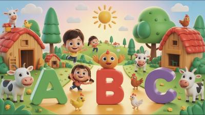 Village Phonic ABC Animated Rhyme  Fun Alphabet Song for Kids  Toddlers