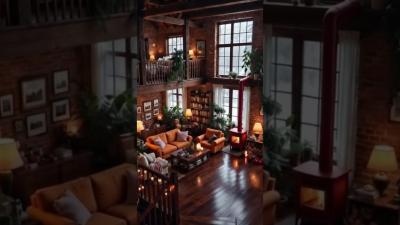 Warm Fireplace Ambience Cozy Forest Cabin Gentle Snow  Peaceful Cabin Mood fairytale cozynights