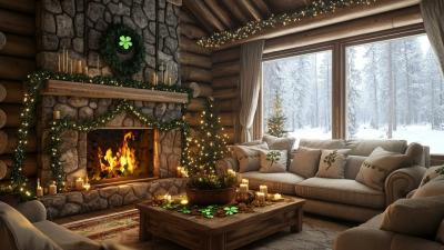 Winter Snow And Crackling Fire Ambience Bring Soft Comfort And Inner Quiet