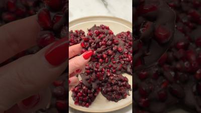 you guys have to make these chocolate pomegranate clusters recipe recipes dessert