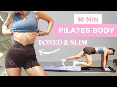 10 MIN FULL BODY PILATES BOARD WORKOUT FOR DEFINED ABS  HOURGLASS BODY