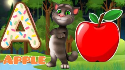 A for apple B for ball  Abcd song  phonics song with two words  English Alphabet  kids learning