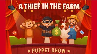A Thief in the Farm  Fun Puppet Show Story for Kids  