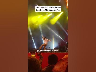 Burna Boy live performance at the AFCON Last Dance in Morocco