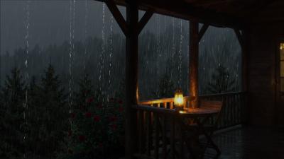 Cabin rain  cozyambience ASMR  Deep sleep  meditation boost in rustic cabin vibes