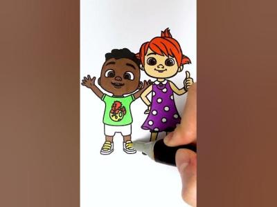  Coloring YoYo  Cody from CoComelon Glitter Art for Kids color cocomelon fun trending