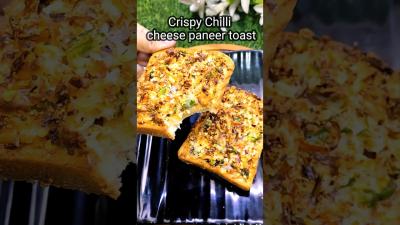 Crunchy Chilli Paneer Toast Easy Fast Food in Air Fryer
